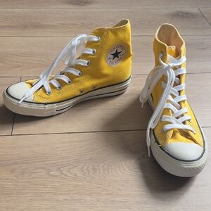 Converse Chuck Taylor All Star Yellow High-top Sneakers Sz Womens 8 Mens 6
